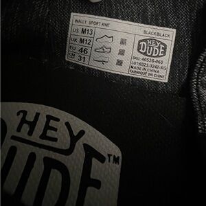 Hey Dude Wally Sport Knit Sneakers — Black